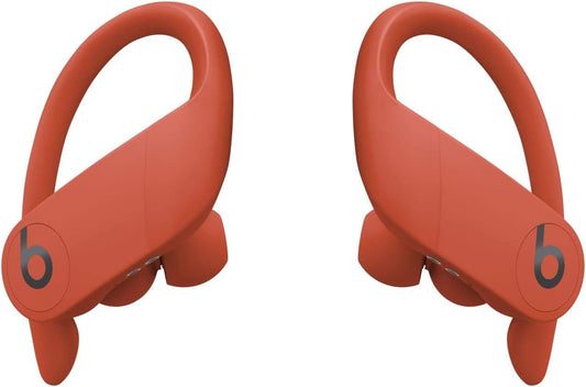 Power Pro Wireless Earbuds -  H1 Headphone Chip, Class 1 Bluetooth Headphones, 9 Hours of Listening Time, Sweat Resistant, Built-In Microphone - Lava Red